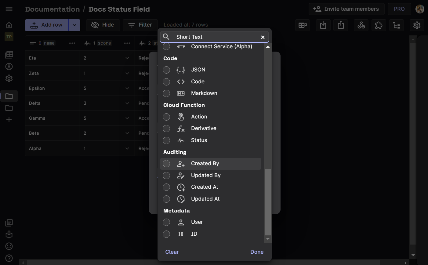 Adding Audit Field